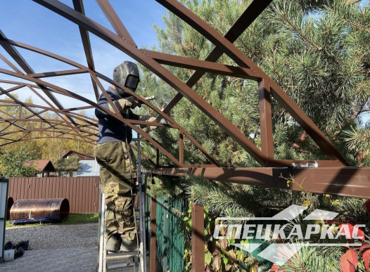 Арочный навес из поликарбоната на две машины №81 - фото 1764