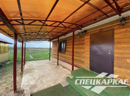 Навес к дому из поликарбоната для террасы №33 - фото 1292