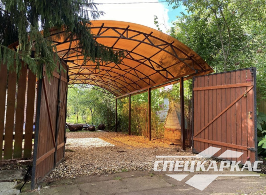 Навес для автомобилей на даче №94 - фото 1900