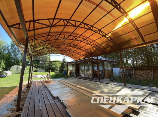 Навес из поликарбоната для бассейна №12 - фото 1088