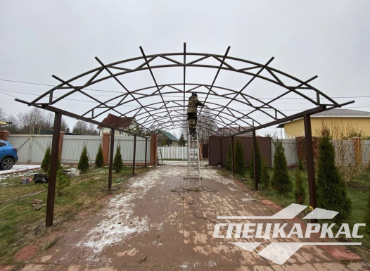 Навес из поликарбоната над парковочным местом №63 - фото 1584